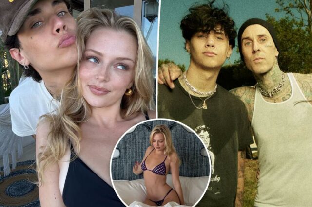 "Creepy" Travis Barker riu de gostar do "desejo pela armadilha" da foto do filho do filho de Landon


