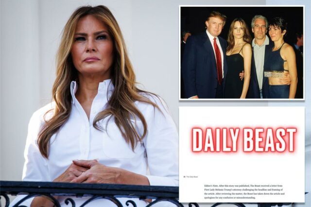 Daily Beast pede desculpas e retira o artigo que Linka Melania Trump-Jeffrey Epstein acusa

