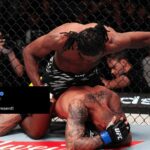 A resposta de Neil Magny à vencedora de Neil Magny Elizeu Zaleski Dos Santos no UFC Vegas 108. (Com a permissão de capturas de tela: @UFC em x)
