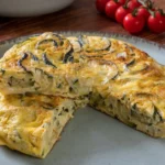 Delicioso jantar para quarta -feira. Demos uma receita, você cozinha. Omelete assada com abobrinha e queijo