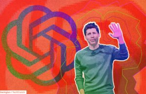 Diz -se que Sam Altman, Openai devolve uma startup que assume o neuralink de Musk An illustration of Sam Altman in front of the OpenAI logo