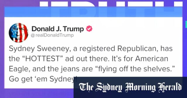 Donald Trump louco controversia Sydney Sweeney para

