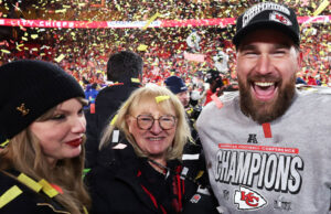 Donna Kelce celebra o envolvimento de Travis e Taylor com fotos de infância de ambos Travis e Taylor quando crianças