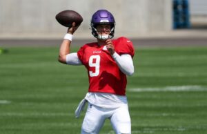 “É virtualmente um namorado”: JJ McCarthy é bom e ruim no campo dos vikings "É virtualmente um namorado": JJ McCarthy é bom e ruim no campo dos vikings