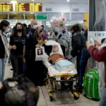 EUA quebram para um visitante para os moradores de Gaza para o protesto direito