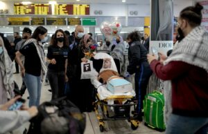 EUA quebram para um visitante para os moradores de Gaza para o protesto direito EUA quebram para um visitante para os moradores de Gaza para o protesto direito