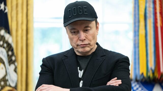 O CEO Tesla e o Spacek Elona Mošu falam na conservadora Conferência de Ação Política (CPAC) no Gailord National Resort Hotel 2025. Fevereiro de 2025. (Crédito: Alex Wong / Getti Images)