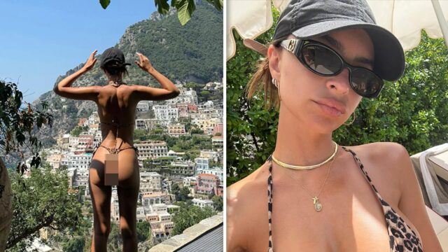 Emily Ratajkockki de férias na Itália