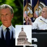 Escaping da equipe do Texas Demes com o Newsom, quando a empresa em andamento dura: "Guerra para o todo"