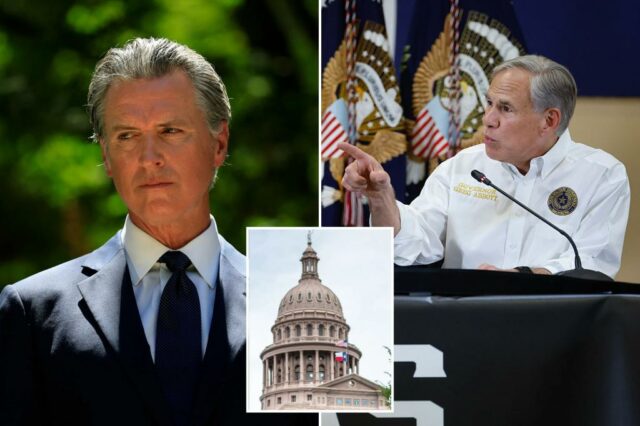 Escaping da equipe do Texas Demes com o Newsom, quando a empresa em andamento dura: "Guerra para o todo"

