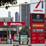 Uma estação de cenouras da Ampol no sul de Melbourne.