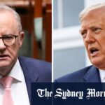 O primeiro -ministro Anthony Albanese e o presidente dos EUA, Donald Trump.