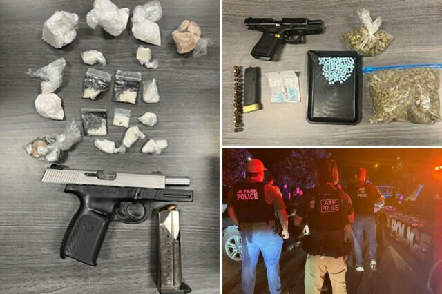Federal no Astrest Oito, use as pistolas e drogas roubadas de Trump que as agências policiais estão buscando a capital da nação

