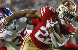 Fontes: RB Breida se aposentará após 7 temporadas da NFL Fontes: RB Breida se aposentará após 7 temporadas da NFL