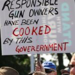 Frustrado com a lei, agricultores e jogos de tiro se reuniram em Perth para protestar