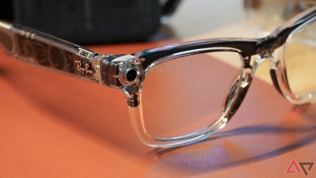 Câmera transparente de Ray-Ban-Meta-Smart-Glass