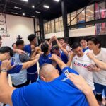 Gilas Pilipinas durante sua primeira aplicação em Jeddah, na Arábia Saudita, antes da Copa Asiática da FIBA de 2025.