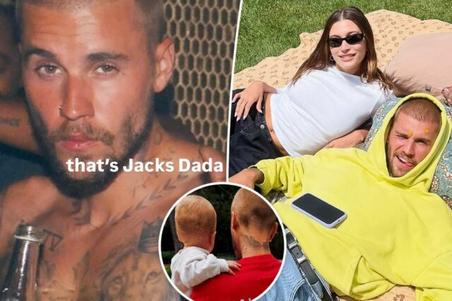 Hailey Bieber quer uma foto de seu marido Justin sem camisa: "É o dada de Jack"

