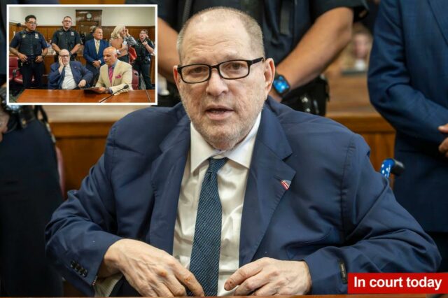Harvey Weinstein 'pronto para enfrentar o júri pela terceira vez em termos de estupro após uma frase dividida chocante em Nova York

