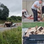 Hot Dogi derrama em torno da Pensilvânia interestan