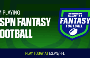 Inscreva -se -você e jogue de graça! Logotipo de fantasia ESPN