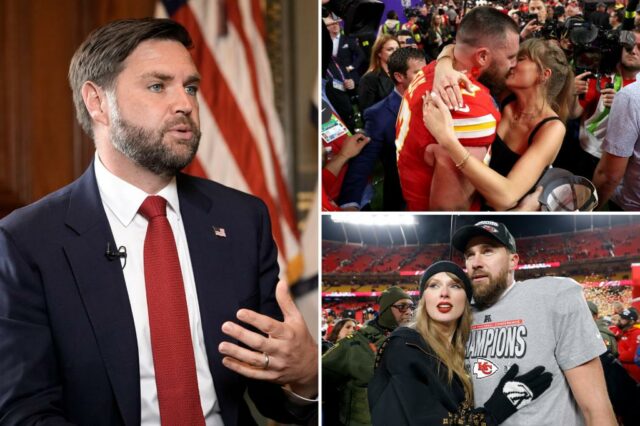JD Vance 'Ansioso' A NFL certamente terá 'um evento de casamento super prato' para Taylor Swift e Travis Kelce 

