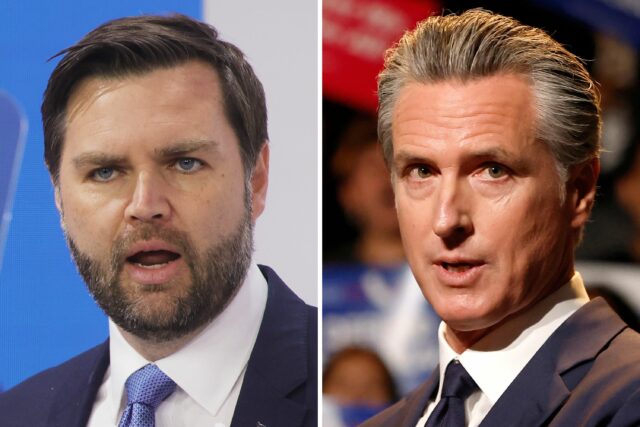 JD Vance reage a Gavin Newsom chamando -o de JD.




