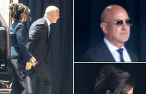 Jeff Bezos, Lauren Sanchez chega ao funeral da mãe Jacklyn Jeff Bezos Lauren Sanchez Backgrid Sub Swipe 2