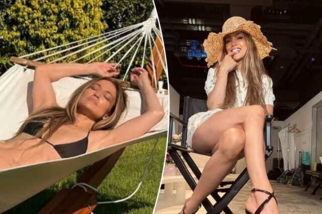 Jennifer Lopez chia em um biquíni de cordas durante o luxuoso restante do Egito: "Sinta -se fofo"

