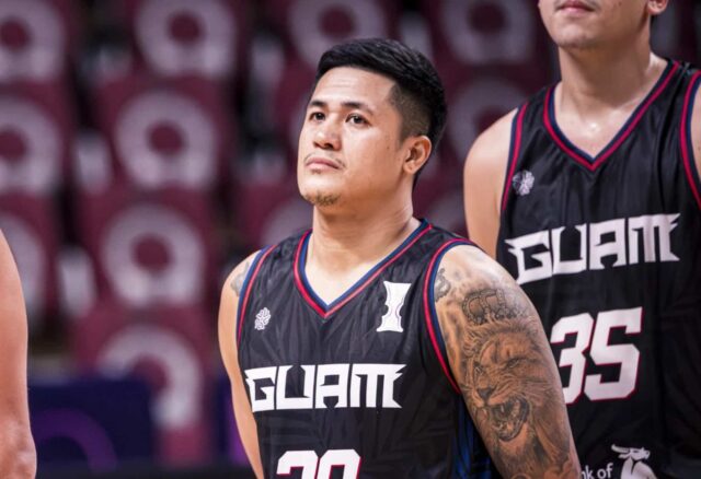 Jericho Cruz 2025 FIBA Asia Cup com Guam em ação
