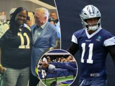 Jerry Jones brinca com a mãe de Micah Parsons sobre a lenda do acordo contínuo de Cowboys Jerry Jones brinca com a mãe de Micah Parsons sobre a lenda do acordo contínuo de Cowboys