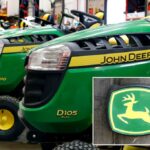 John Deere Lavn Tratores mostrados.