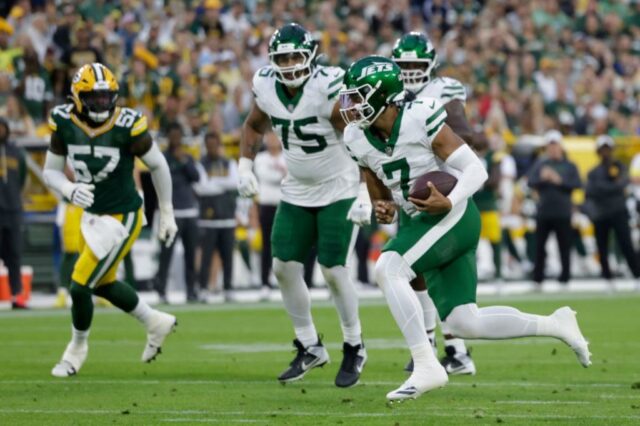 Justin Fields se joga na primeira viagem na primeira viagem como craque de Jets

