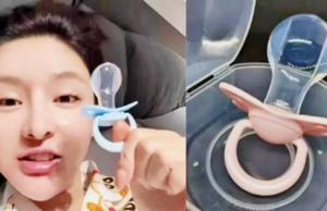 Juventude chinesa para as chupetas da criança como uma tendência à direita Juventude chinesa para as chupetas da criança como uma tendência à direita