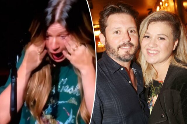 Kelly Clarkson se espalha chorando em um vídeo viral alguns dias antes da morte de seu ex -hangudur Brandon Blackstock

