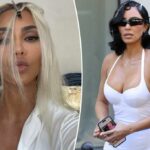 Kim Kardashian mostra a transformação dos cabelos loiros: "Nesta época"