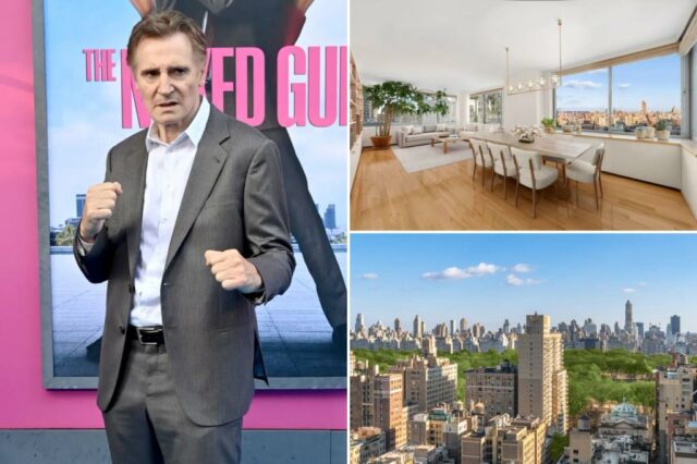 Liam Neeson vende sua casa de longa data em Nova York por US $ 10,3 milhões - porque ele acena seu "romance para iniciantes" com Pamela Anderson


