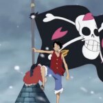Como visto no anime, Luffy (imagem através da animação da Toei)