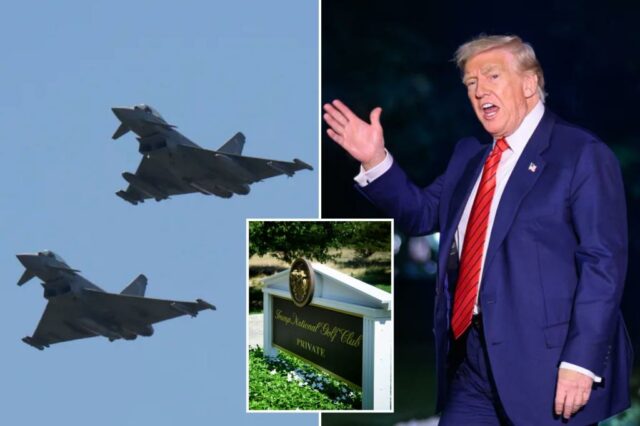 Lutadores de Jets bêbados depois que a aeronave civil viola Trump Airspace em Nova Jersey Bedminster

