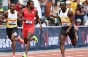 Lyles foi lançado por Bednarek após sua vitória em 200m Lyles foi lançado por Bednarek após sua vitória em 200m