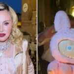 Madonna atordoa em um visual espartilizado enquanto tocava no 67º aniversário na Itália 2