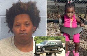 Mãe supostamente abandonou o corpo cozido de sua criança de um ano em uma caravana em uma funerária: policiais Canecas de Terica Pearl.