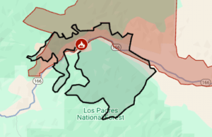 Mapa: Gifford Fire explode 2º Bobble of the Year na Califórnia Mapa: Gifford Fire explode 2º Bobble of the Year na Califórnia