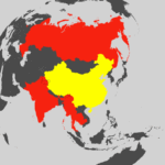 Mapa mostra a China cercada por conflitos