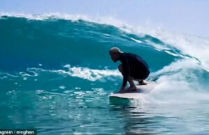 Meghan lança um novo vídeo mostrando o príncipe Harry surf, com uma música de rap dos anos 90 celebrando -o como “que homem muito bom” Meghan Markle compartilhou um novo vídeo do príncipe Harry surfando no Instagram - ao lado de uma trilha sonora comemorando -o como 'que homem poderoso poderoso'