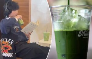 Men “acordou” ridicularizado por mulheres por nojento, “Performativo” Habitativo de beber: “Você arruinou Matcha” Matcha derramou no copo