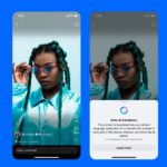 Um par de capturas de tela mostrando o novo recurso de tradução no Instagram