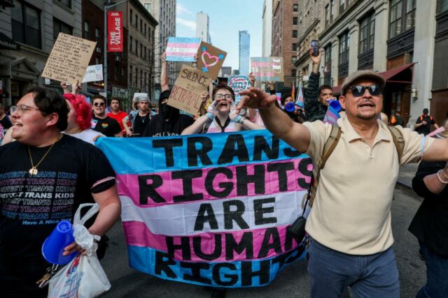 Dia de Transporte da Marcha da Visibilidade em Nova York.