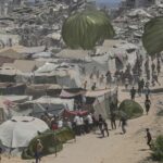 Os palestinos entram em colapso para coletar a humanidade para ajudar