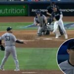 David Bednar renuncia ao solo Homer para Javier Samoja na sétima rodada de Yankees '13 -12, perdas de 10 polegadas de Marlinów em 1º de agosto de 2025.